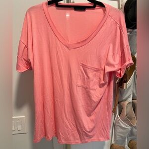 Pink V neck t shirt